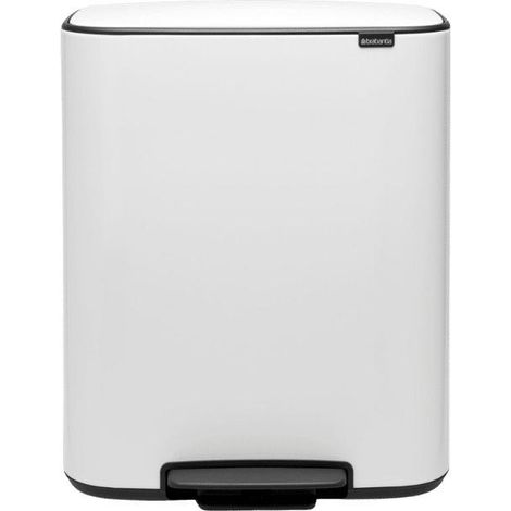 Küchenmülleimer Brabantia 60 Liter Edelstahl weiß