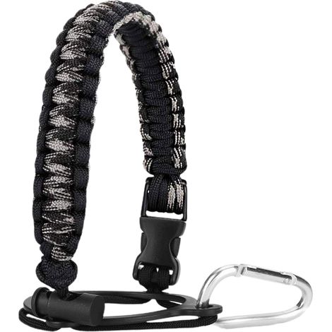 7 mètres de corde paracord tressée en poignée de tasse pour survie extérieure randonnée voyage, s'adapte aux bouteilles d'eau à large goulot (1/5)