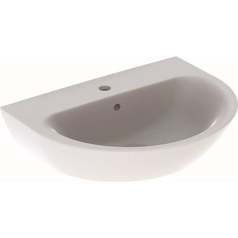 Lavabo Geberit RENOVA avec trou pour robinetavec trop plein 650x500mm blanc KT