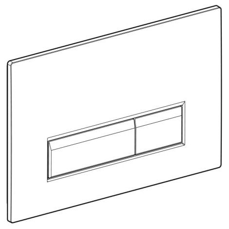 Geberit Betätigungsplatte Sigma 40 2-Mengen-Spülung weiß/aluminium gebürstet 242601KQ1 (1/2)