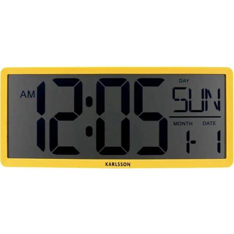 Orologio da parete Karlsson Retro giallo metallo 35 cm