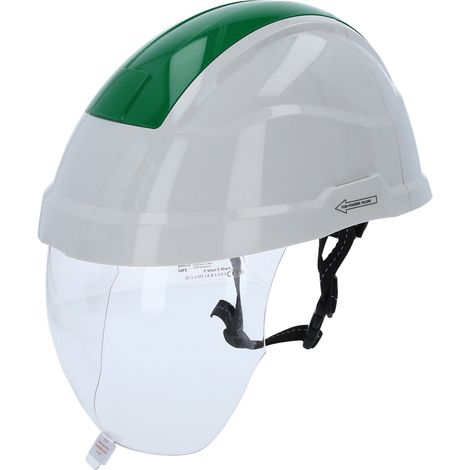 KS Tools Arbeits-Schutzhelm mit Gesichtsschutz, grün - 117.0139 (1/4)