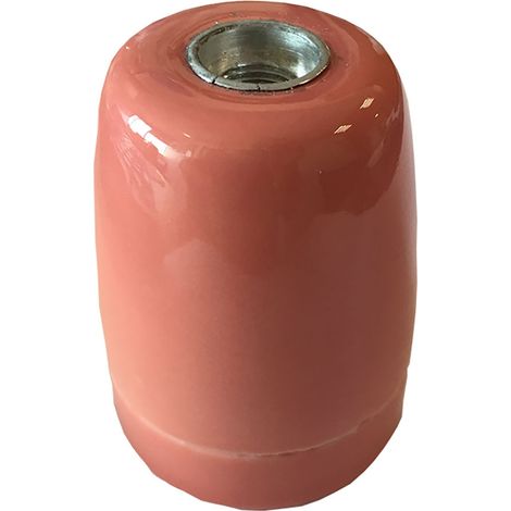 Portalampada Vintage in Ceramica E27 4a 100 W 250 V Rosa, ø47 x 59 mm