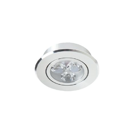 Faretto incasso Tondo orientabile LED 3x1W IP 20 Luce Fredda 6500K, Foro 75 mm, Bianco