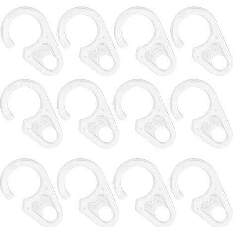 30-Piece Set of Plastic Curtain Hooks for Wooden and Metal Rings - Reliable and Invisible Design for Bathrooms and Windows - Secure and Adaptable Fixing (1/5)