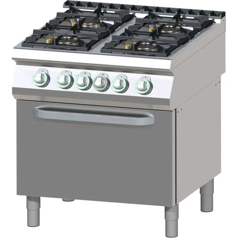 Fourneau à gaz avec four électrique statique RM - SPT 780/21 GE - RM Gastro