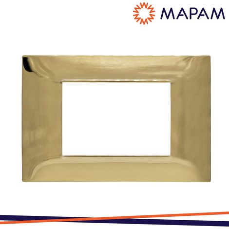 PLACCA TECNOPOLIMERO T2 M6003-05 3P ORO LUCIDO