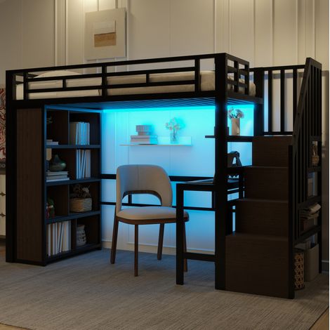 letto letto matrimoniale salvaspazio 90x200 con scrivania OKMYHOME