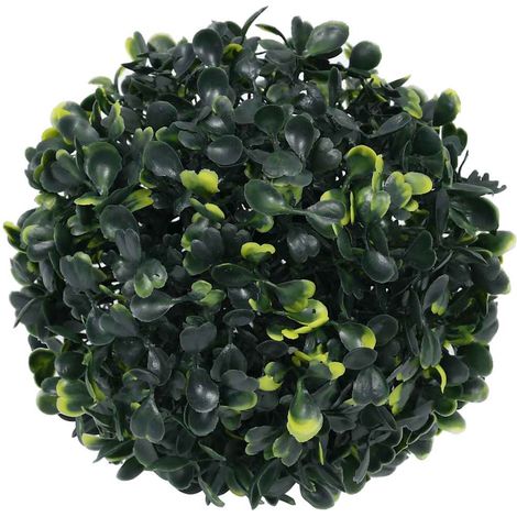Boules de buis artificielles avec lumières LED 2 pcs vert 22 cm CFW458395 (1/5)