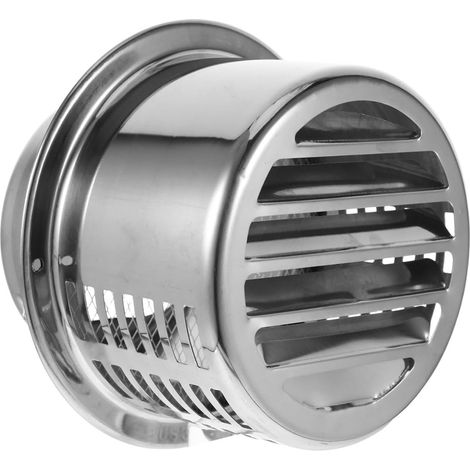 Tapa de escape de acero inoxidable para campana extractora de cocina, salida de aire exterior de montaje en pared, ventilación y fácil instalación. (1/5)