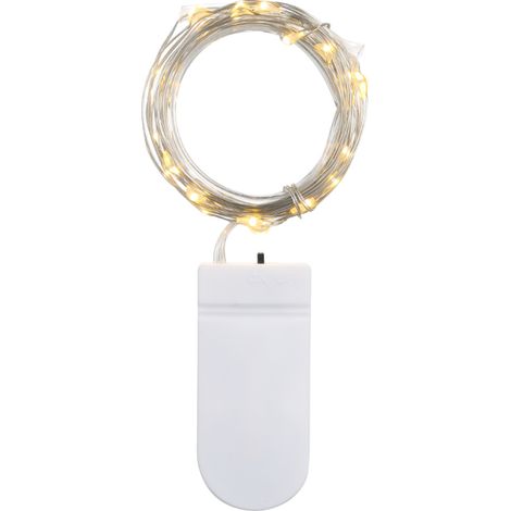 Guirlande lumineuse étoilée en fil de cuivre de 1 m (3,3 pi) avec 10 LED, alimentée par piles, extra flexible et pliable, idéale pour les décorations de fêtes et de festivals. (1/5)