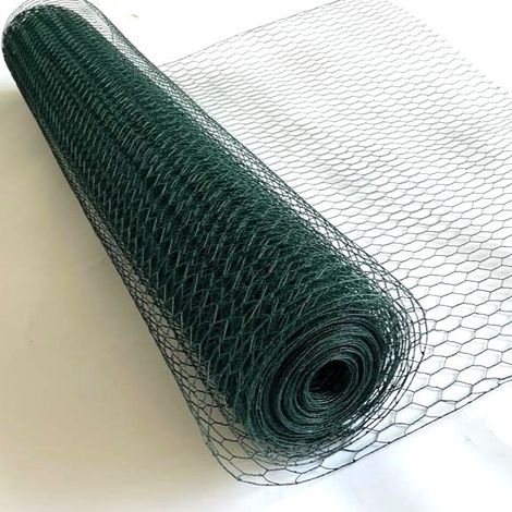 Grillage Poule Galvanisé À Chaud Triple Torsion Pvc Vert 14m X 1m Épaisseur 0,8 Mm - Zen Farm (1/3)