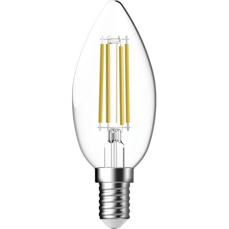 Megaman MM21147 LED CEE F (A - G) E14 forme de flamme 5.3 W = 40 W blanc chaud (Ø x L) 35 mm x 97 mm (1/2)