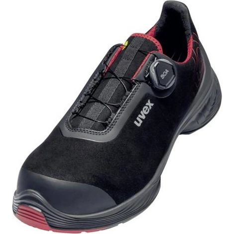 [NEUWERTIG] B-Ware Uvex Halbschuhe Schuhe Sicherheitsstiefel S3 Rot Schwarz Esd Größe 41 Weite 11