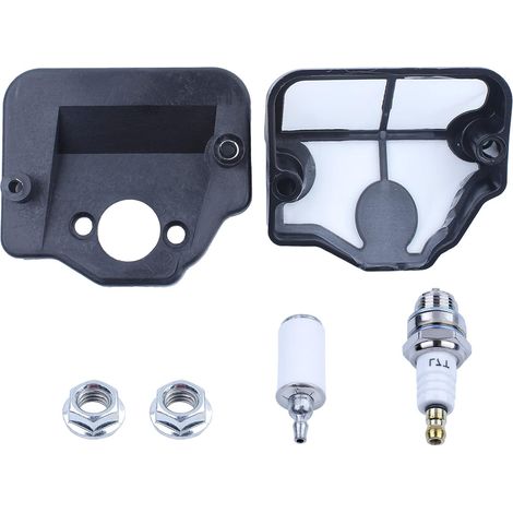 Filtre à air et carburant avec écrou de barre pour Husqvarna 137 136 141 142 avec bougie 530029811, filtre à air, filtre à carburant, bougie, écrou de barre. (1/5)