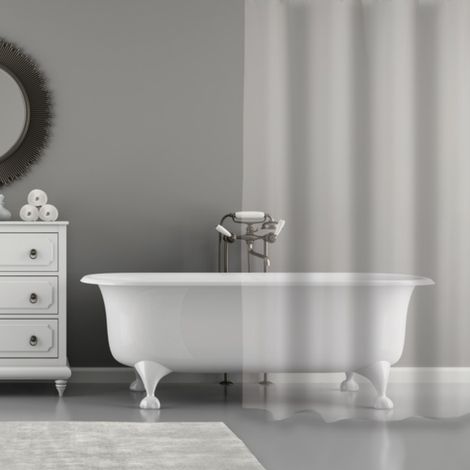 Rideau de douche PVC 180x200cm Transparent MSV