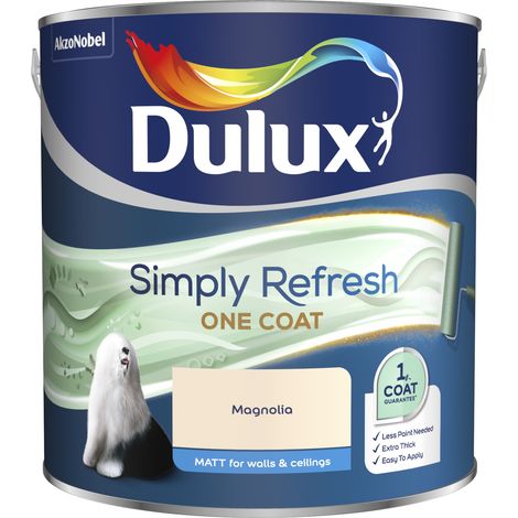 Dulux Simply Refresh One Coat Matt Emulsion Paint - 2.5L - Magnolia