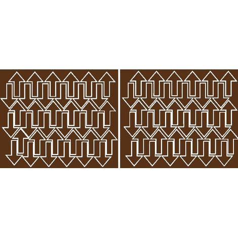 Adesivi a forma di freccia, 5x3 cm, 72 pezzi, lucidi, marroni.