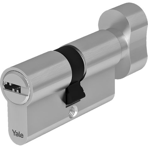 Cylindre européen pour Serrure YC101KD355004N1 Nickelé, 35/50mm, Double, Frictionné, 4 clés