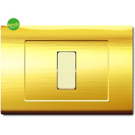 Placca 1 posto 3 moduli tond - q oro.