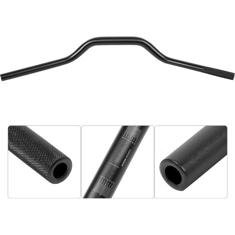 Guidon Moto Aluminium CNC 22mm, Tube 28.6mm Fixation, Barre Drag Noir, Guidon Universel Léger (1/5)