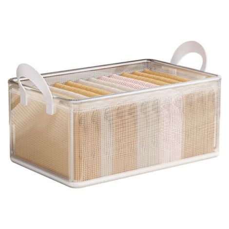 Boîte de rangement pour vêtements, boîte d'organisation de garde-robe multicouche, panier de rangement pliable Transparent (1/5)
