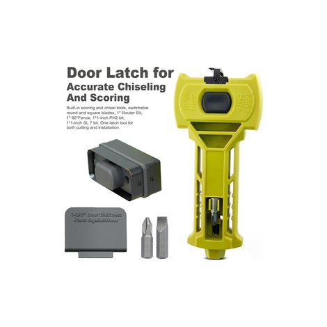 Lot de 2 outils de mortaisage pour verrou – Ciseau à bois pour encastrer une serrure – Guide de perçage pour entaille précise (1/4)