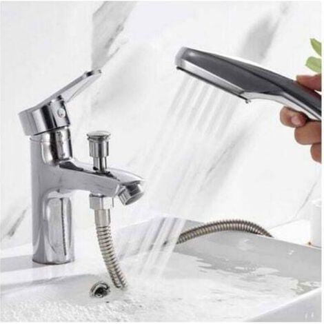 Robinet baignoire robinet monotrou à double usage chaud et froid Alliage Mitigeur de douche, robinet salle bain douche Femeo (1/4)