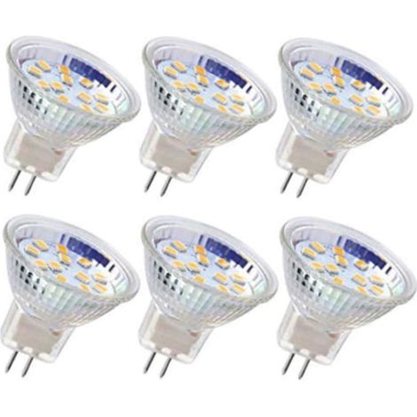Lot de 6 ampoules LED MR11 GU4 Spot 3W 18 LED (blanc froid) (1/5)