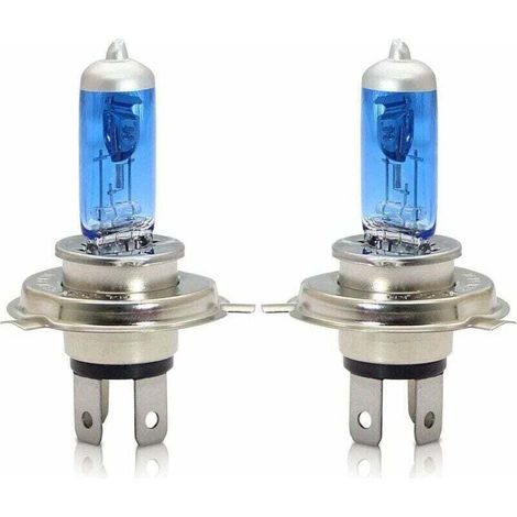 H4 P43t Phares halogènes 60/55W 5000k Blanc chaud Faisceau de route/Feux de croisement Lampe 12V Auto Voiture Moto Ampoule, 2 pièces (1/3)