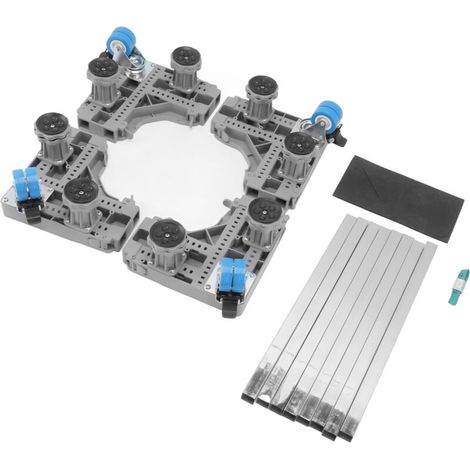 Washing Machine Base for Refrigerator, Multifunctional Adjustable Washing Machine Base with Brake for Tumble Dryer and Refrigerator, Gray (1/5)