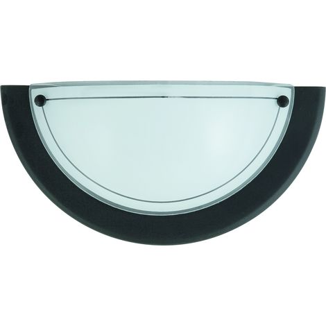 Aplique de baño semi-techo E27 negro Ufo 5163 Rabalux