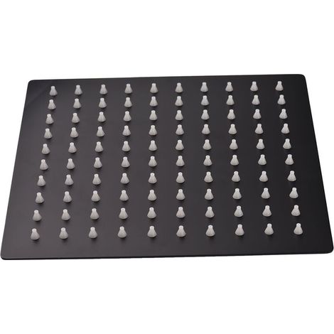 Duschkopf, 8 Zoll quadratischer Regenduschkopf, G1/2 Hochdruck-Duschkopf, superschlanker Edelstahl-Schwenkduschkopf, Regenduschkopf-Ersatz – quadratisch
