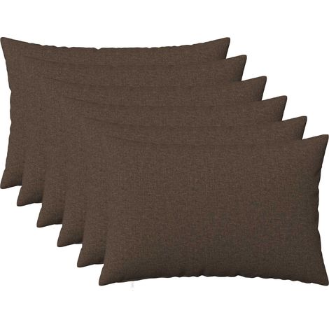 vidaXL Cushion with Pillow HEERLEN 6 pcs Taupe Fabric (1/5)
