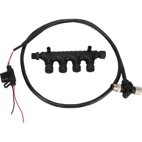 Cable de extensión de red de 5 pines para embarcaciones N2K Cable con fusible impermeable de 3 A IP67. (1/5)