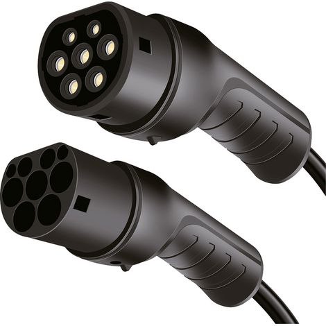 Câble de recharge pour véhicule électrique de type 2, 11 kW, triphasé, 16 A, LogiLink, 7,5 m, avec sac de transport. Compatible avec les chargeurs CCS, PHEV et BEV, et certifié IP65. (1/5)