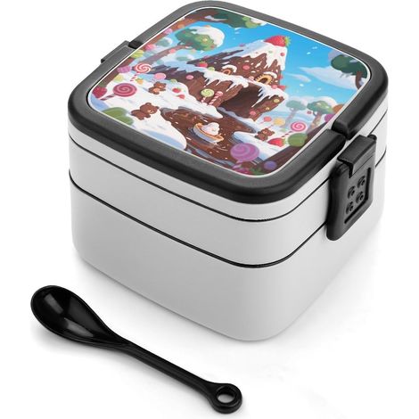 Boîte à bento double compartiment « Montagne de neige sucrée » (1/5)