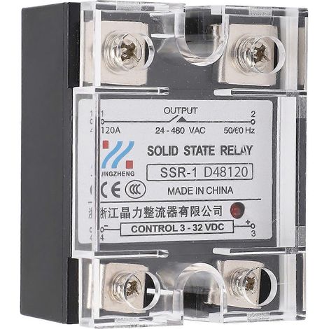 DC-gesteuertes AC-Halbleiterrelaismodul, maximale Lastspannung 480 V, DC/AC-SSR-Modul 120 A, 24–480 V AC