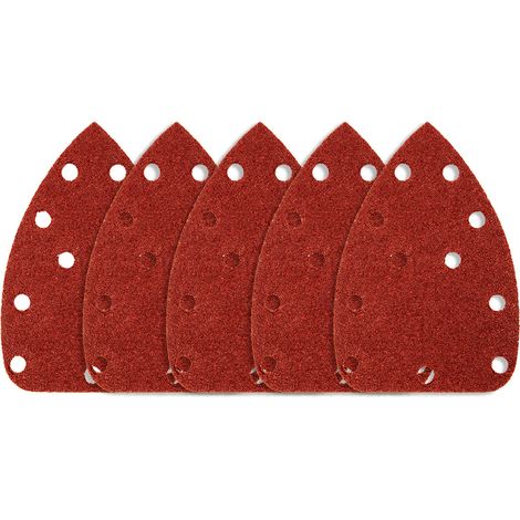 Carta vetrata in velcro, ferro 80 x 140 mm, P40, 5 pezzi, con 11 fori (1/5)