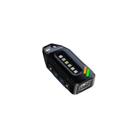 Mini lampe de poche porte-clés rechargeable 500 lumens avec chargement USB C, étanche IPX7, base magnétique, lampe de travail portable pour la randonnée et l'utilisation en extérieur (noir) (1/5)