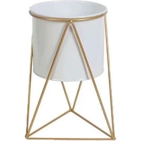 Support Pour Pot De Fleurs - En Fer - Style Nordique Géométrique - Pour Intérieur Jardin Bureau - 12x20 cm - 1 Pièce (1/5)