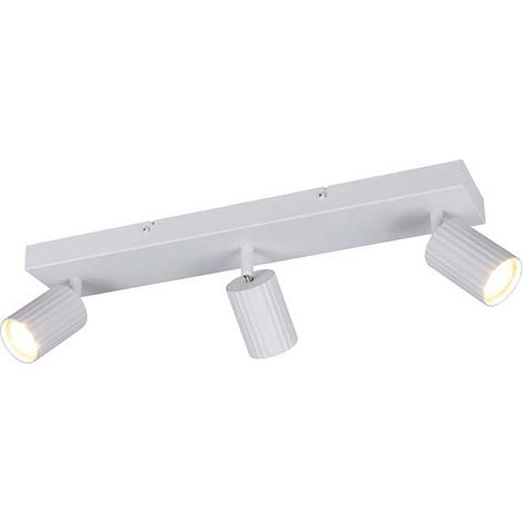 Deckenleuchte Deckenlampe Wohnzimmerlampe Metall weiß 3-flammig schwenkbar L50cm