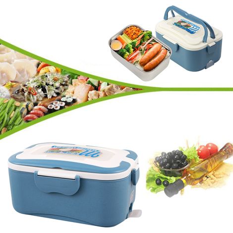 Coffret repas chauffant 24V, boîte à lunch électrique portable pour voiture, réchauffeur de nourriture, contenant à riz et couverts. (1/5)