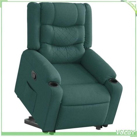 Fauteuil inclinable - FAF7291712429002 - vert foncé - moteur levage électrique - tissu polyester (1/5)