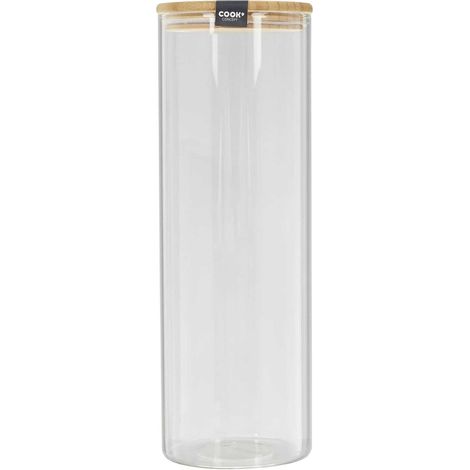 Bocal de Conservation 2L en Verre Couvercle Bambou (1/4)