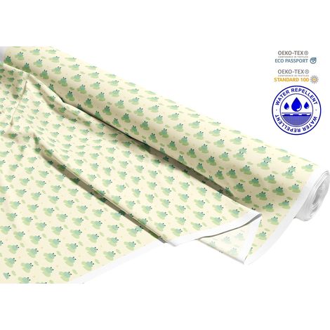 TISSUS DÉCORATIFS D'EXTÉRIEUR OXFORD - Motif grenouilles vertes I DR149 (1/5)