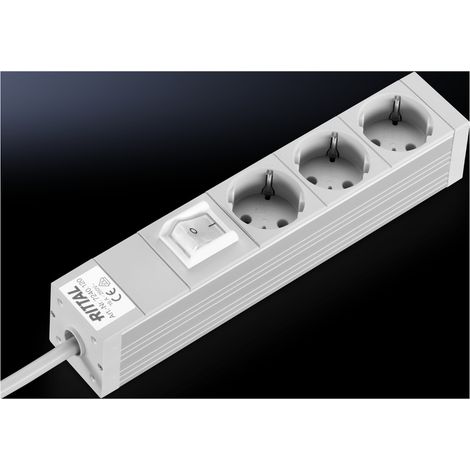 Rittal Steckdosenleiste 3 Dosen, m.Schalter DK 7240.120