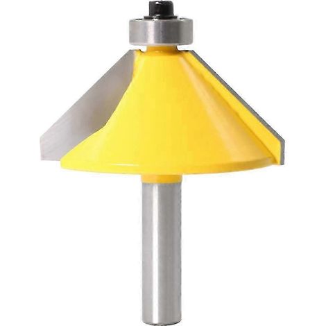 Fraise à chanfreiner 45 degrés pour bois - queue 8 mm, coupe biseautée (1/5)