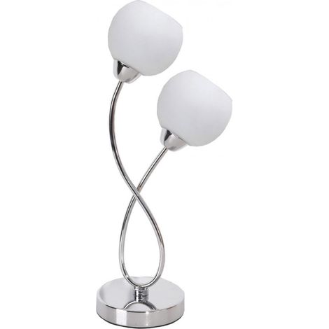 UMBRIA lampada da tavolo a due luci in cromo INTERLUSA (1/5)
