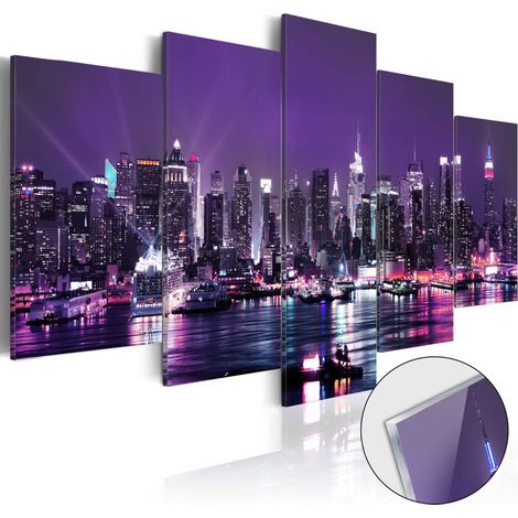 Quadri su vetro acrilico - Purple Sky [Glass] - 100x50 (1/4)